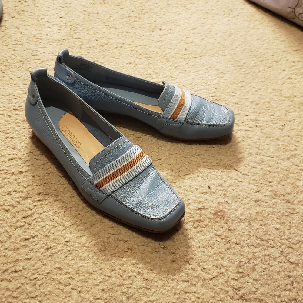 Connie Clearwater, like new,  light blue loafers, Size 8.5 Medium